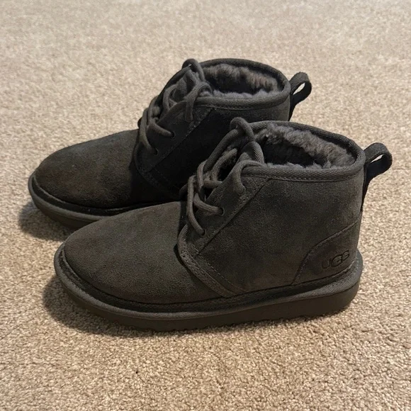 UGG Kids Dark Gray Boots - Picture 2 of 6